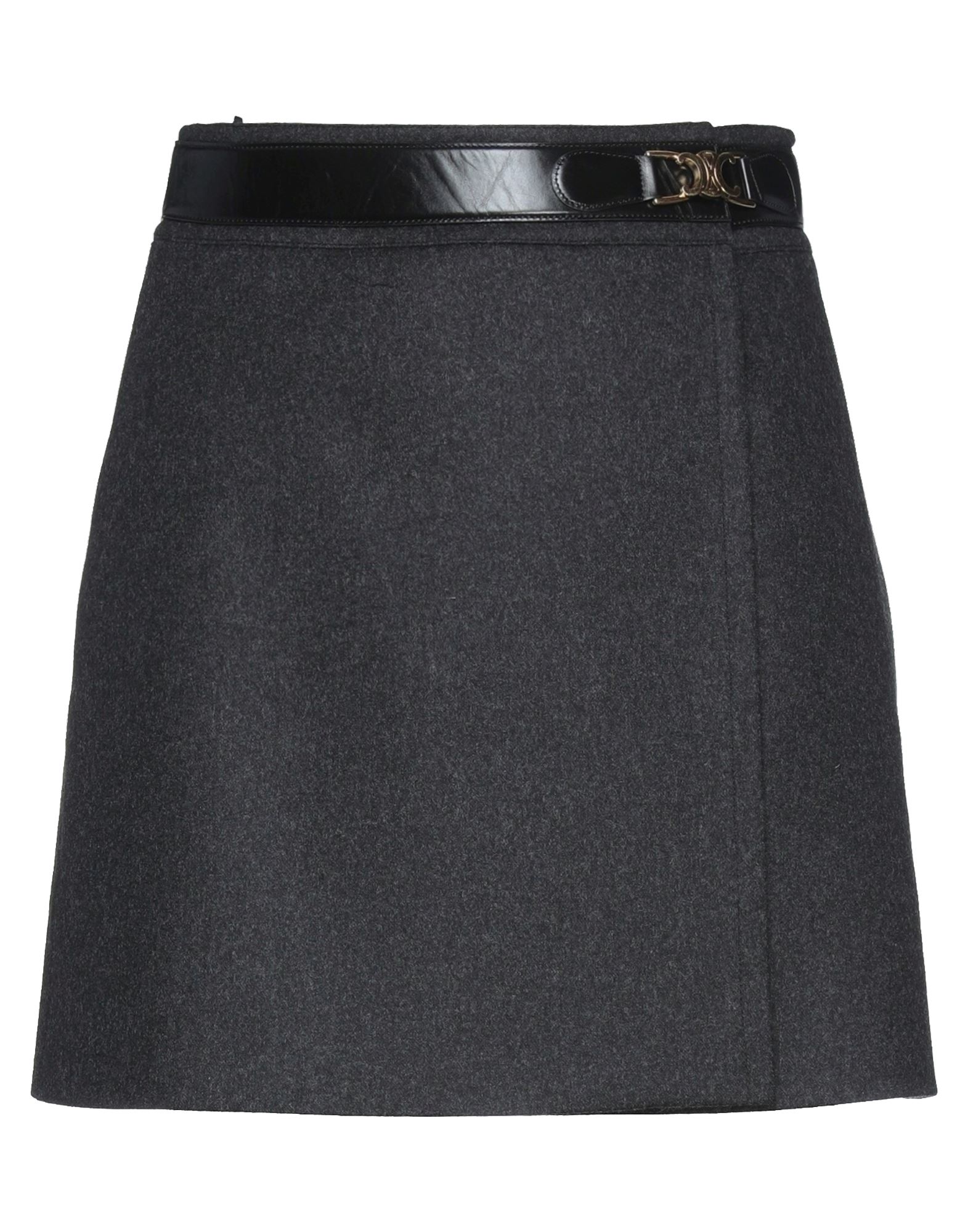Celine Mini Skirts In Steel Grey | ModeSens