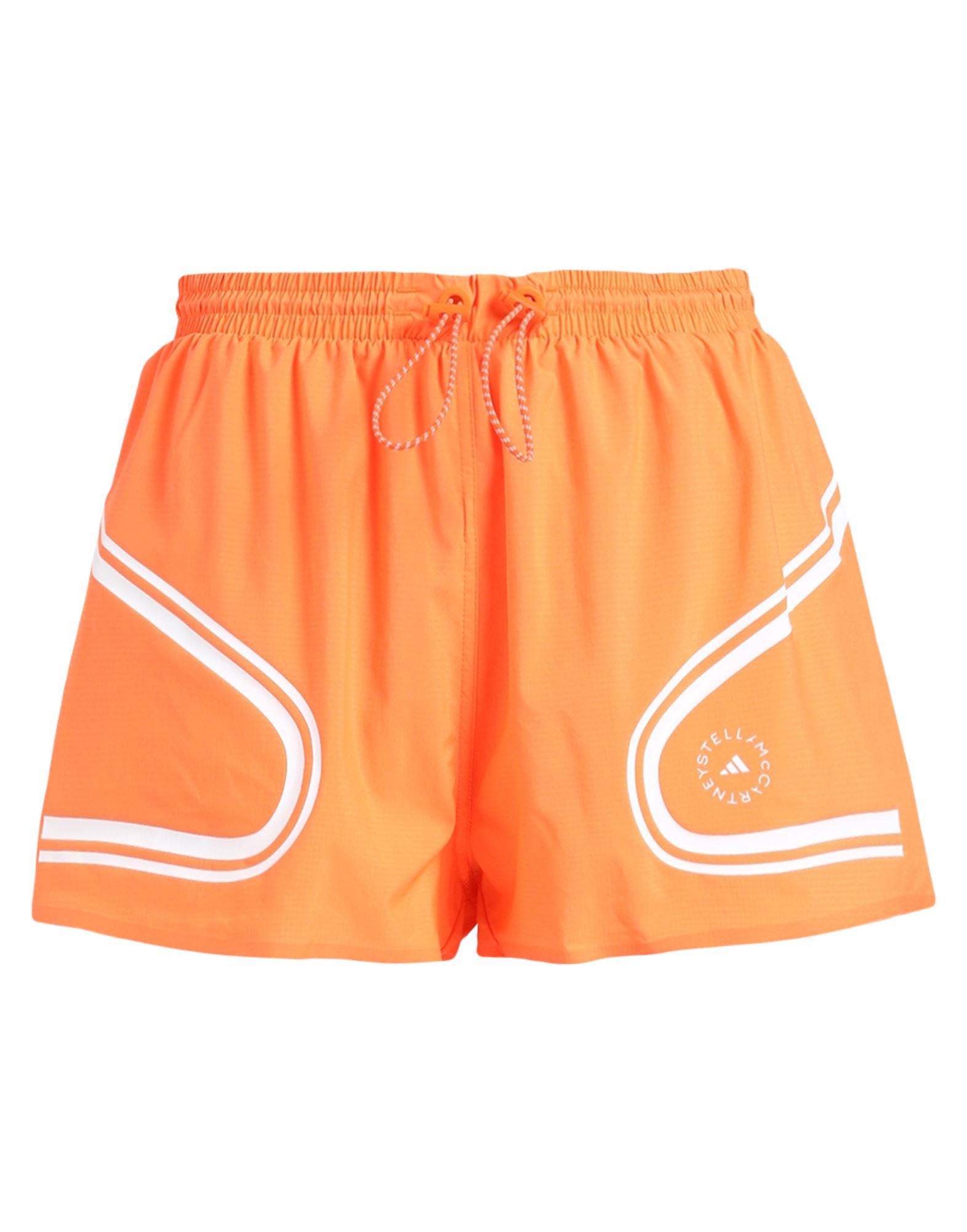 Shop Adidas By Stella Mccartney Asmc Tpa Short Woman Shorts & Bermuda Shorts Orange Size L Recycled Polye