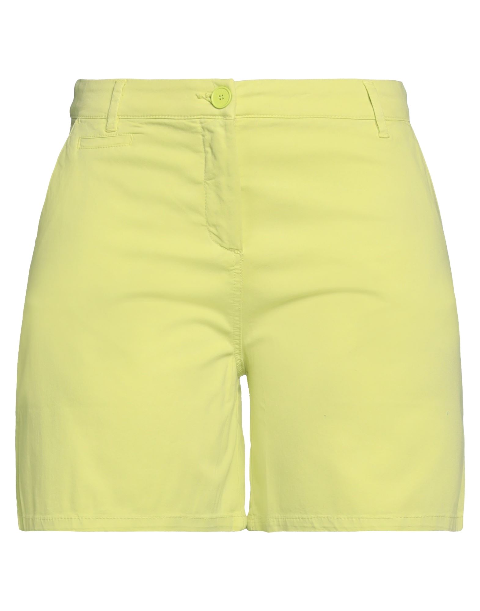 Armani Exchange Woman Shorts & Bermuda Shorts Acid Green Size 6 Cotton, Elastane