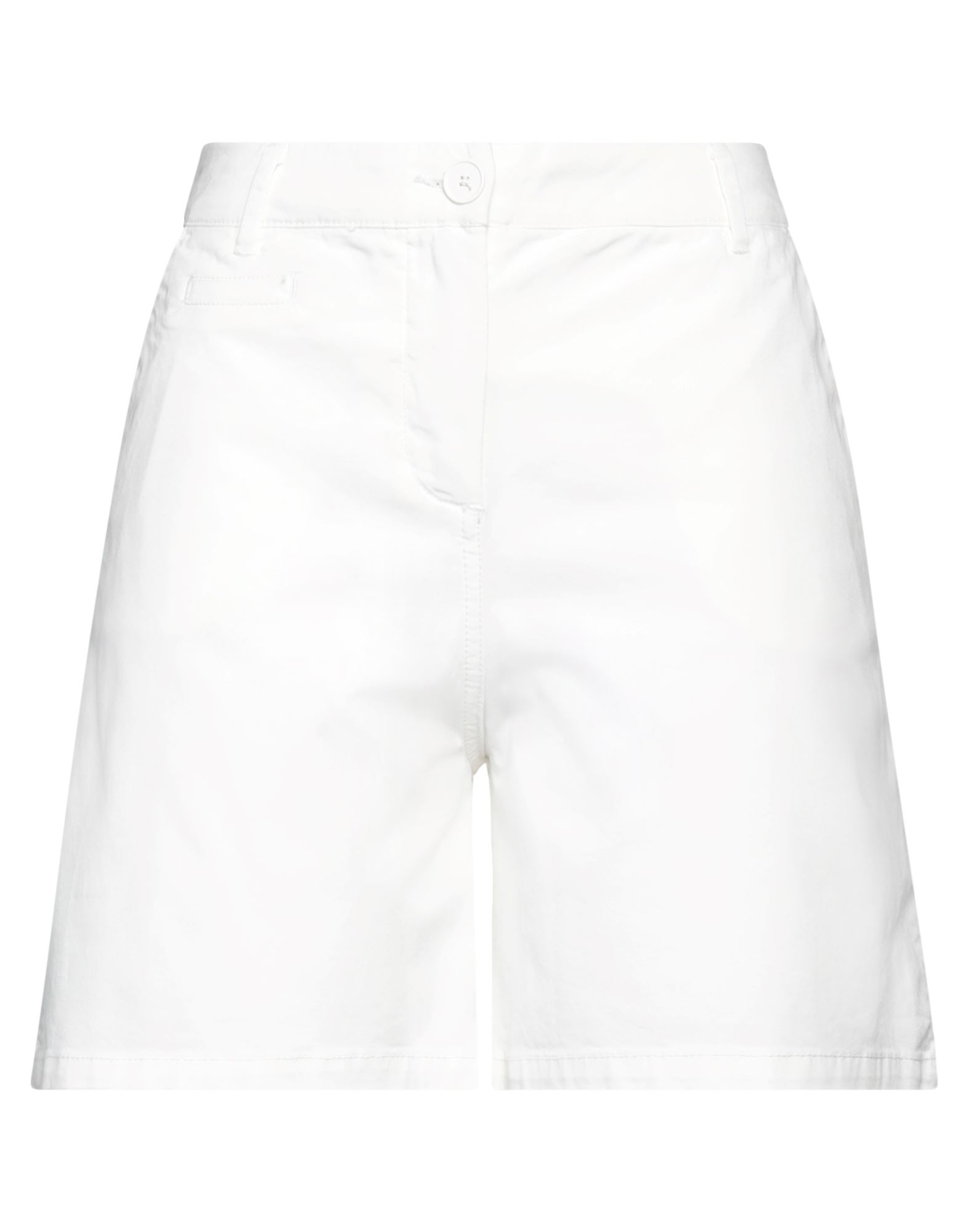 Armani Exchange Woman Shorts & Bermuda Shorts White Size 2 Cotton, Elastane