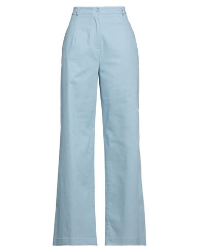 FACE TO FACE STYLE FACE TO FACE STYLE WOMAN PANTS SKY BLUE SIZE 6 COTTON, PES - POLYETHERSULFONE