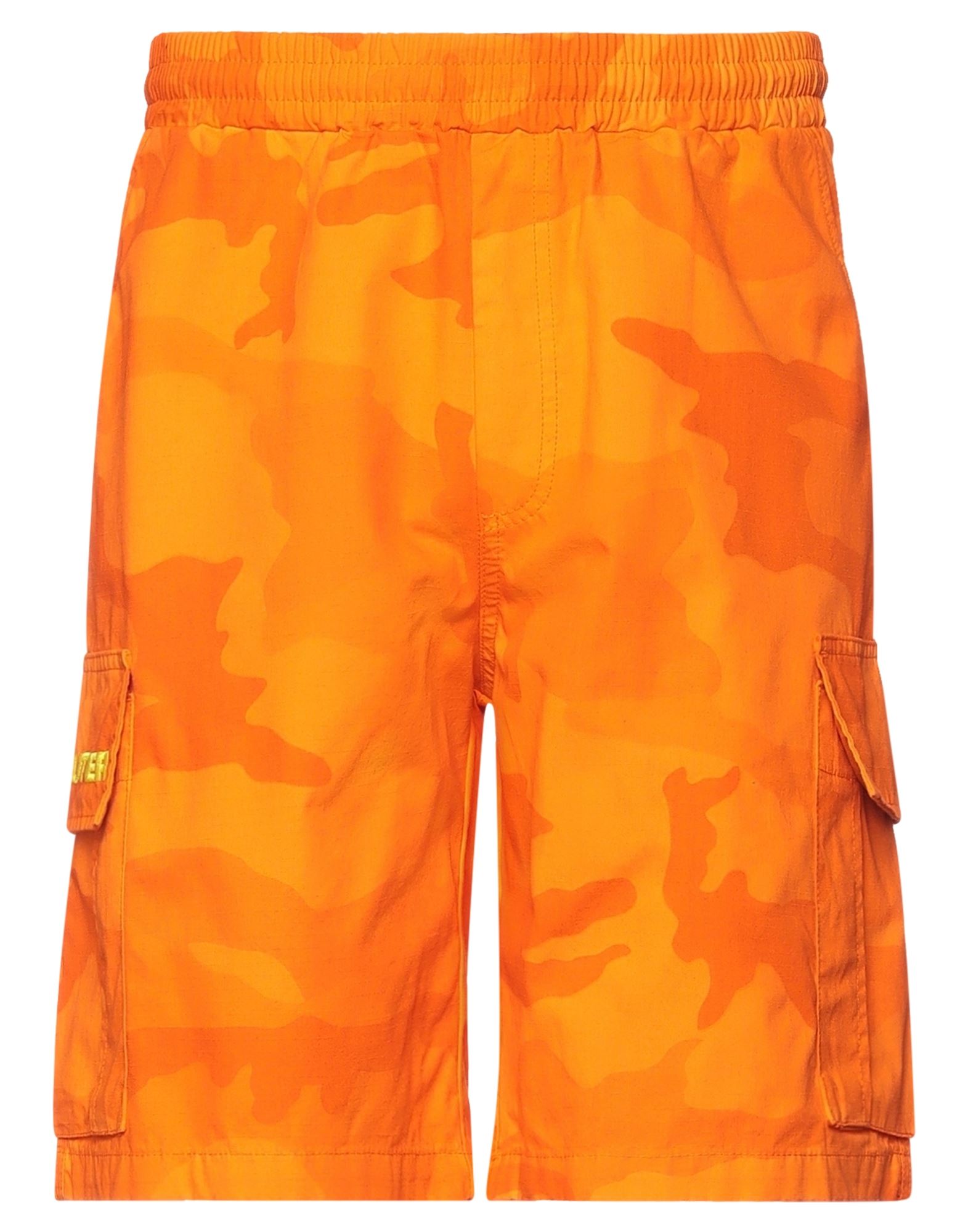 Iuter Man Shorts & Bermuda Shorts Orange Size M Cotton