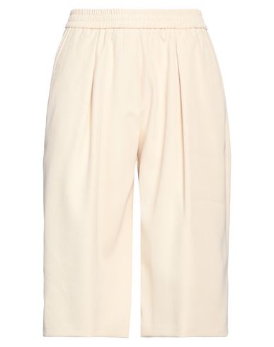 8pm Woman Cropped Pants Beige Size Xs Polyester, Elastane