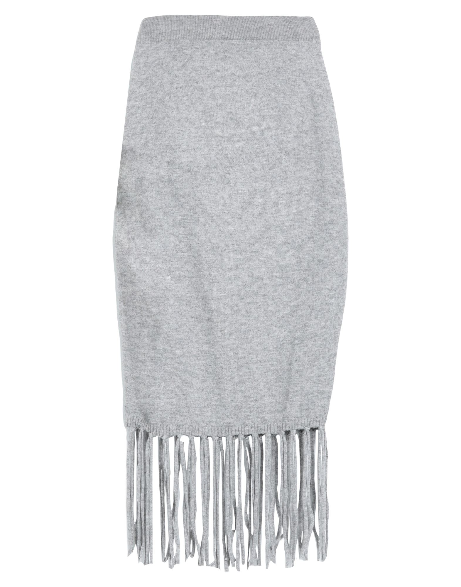 Le Sarte Del Sole Midi Skirts In Light Grey