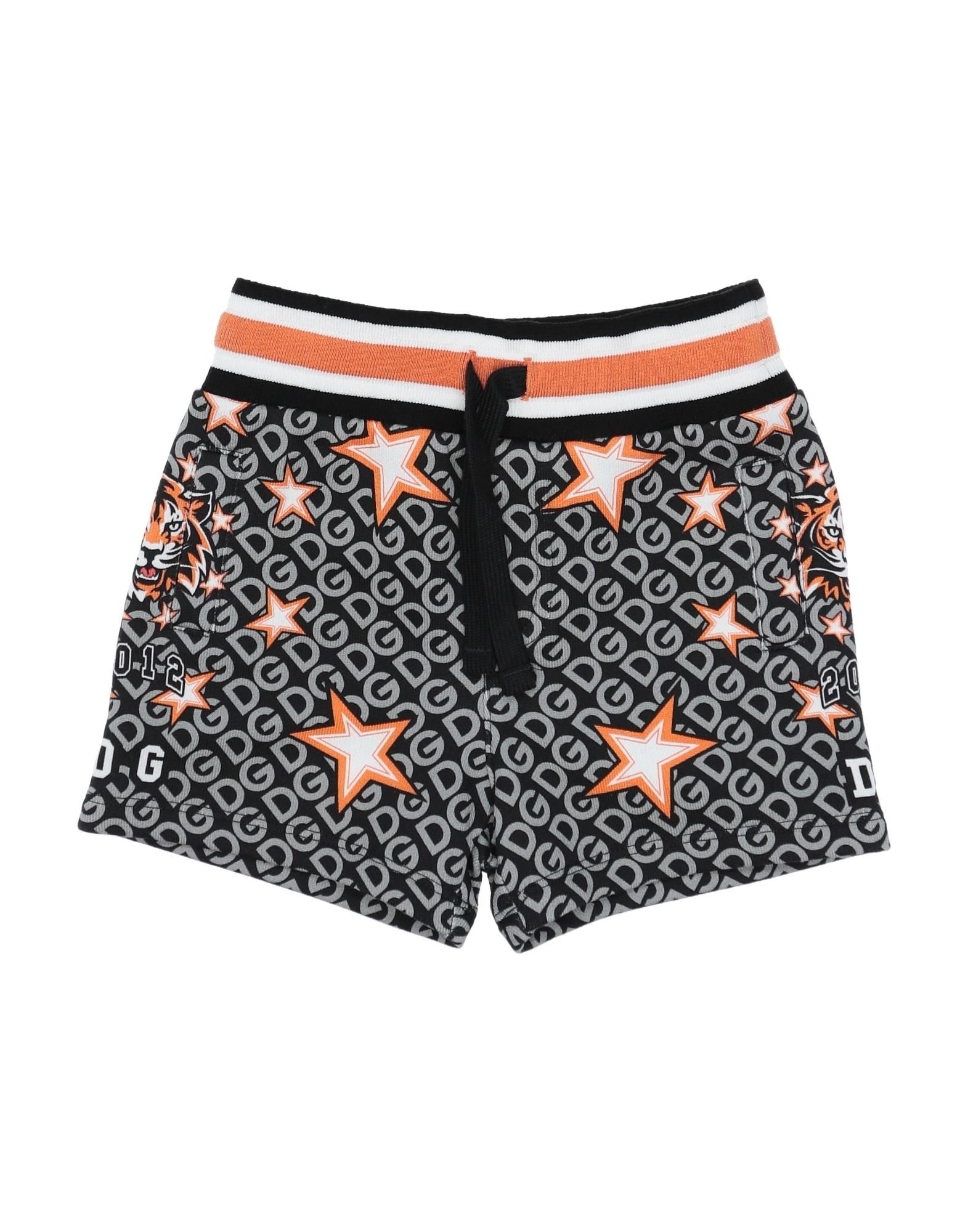 Dolce & Gabbana Kids'  Newborn Boy Shorts & Bermuda Shorts Black Size 3 Cotton, Elastane
