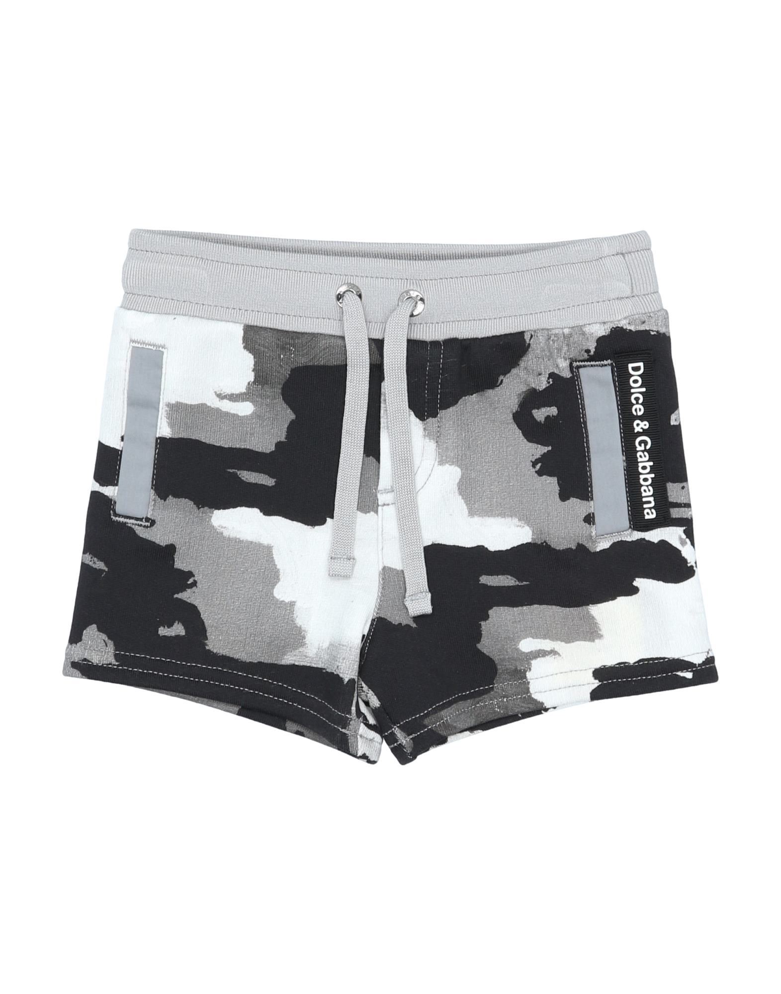 Dolce & Gabbana Kids'  Newborn Boy Shorts & Bermuda Shorts Light Grey Size 3 Cotton, Viscose, Polyurethane,