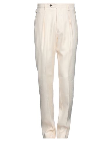 Lardini Man Pants Ivory Size 38 Linen In White