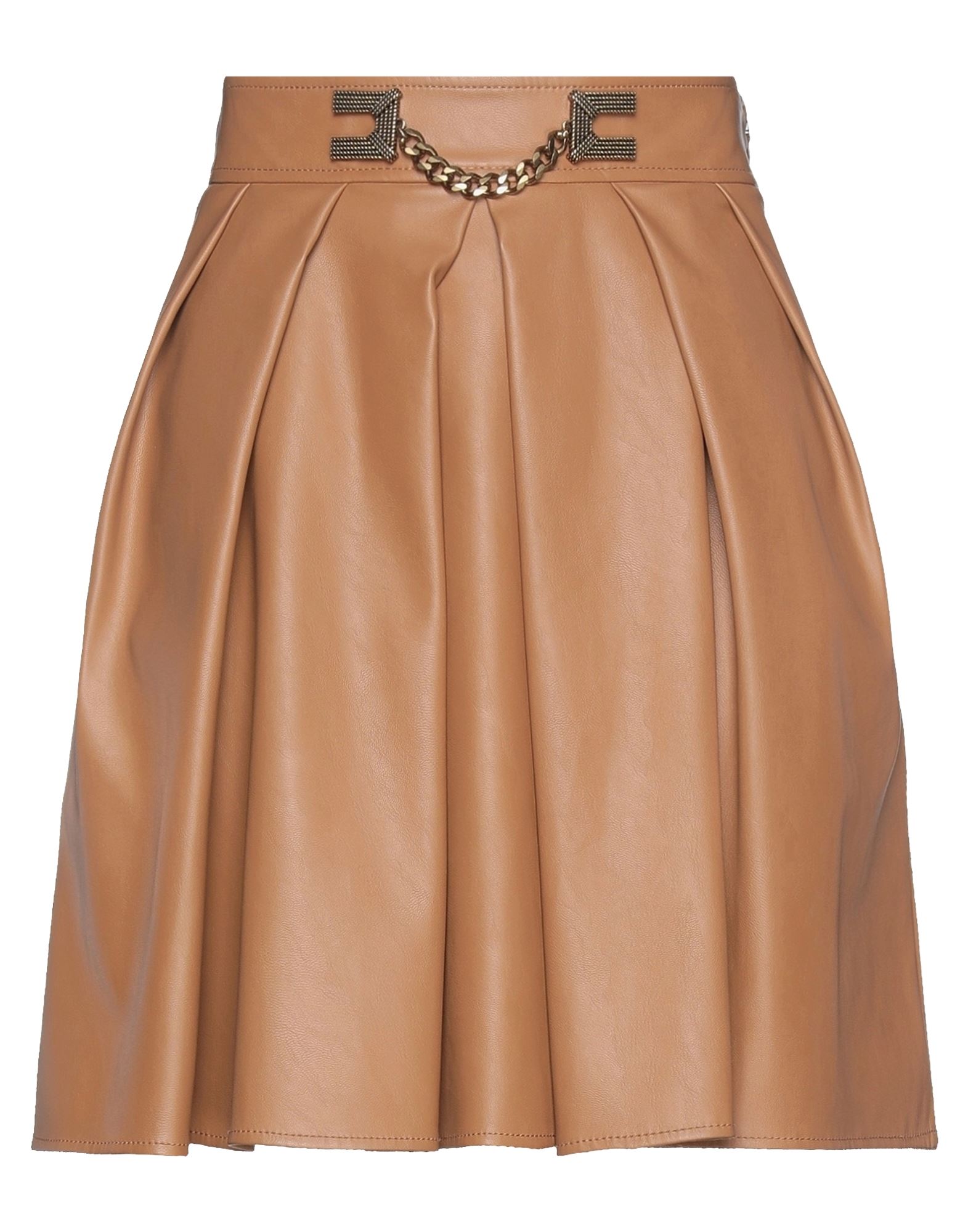 Elisabetta Franchi Mini Skirts In Tan