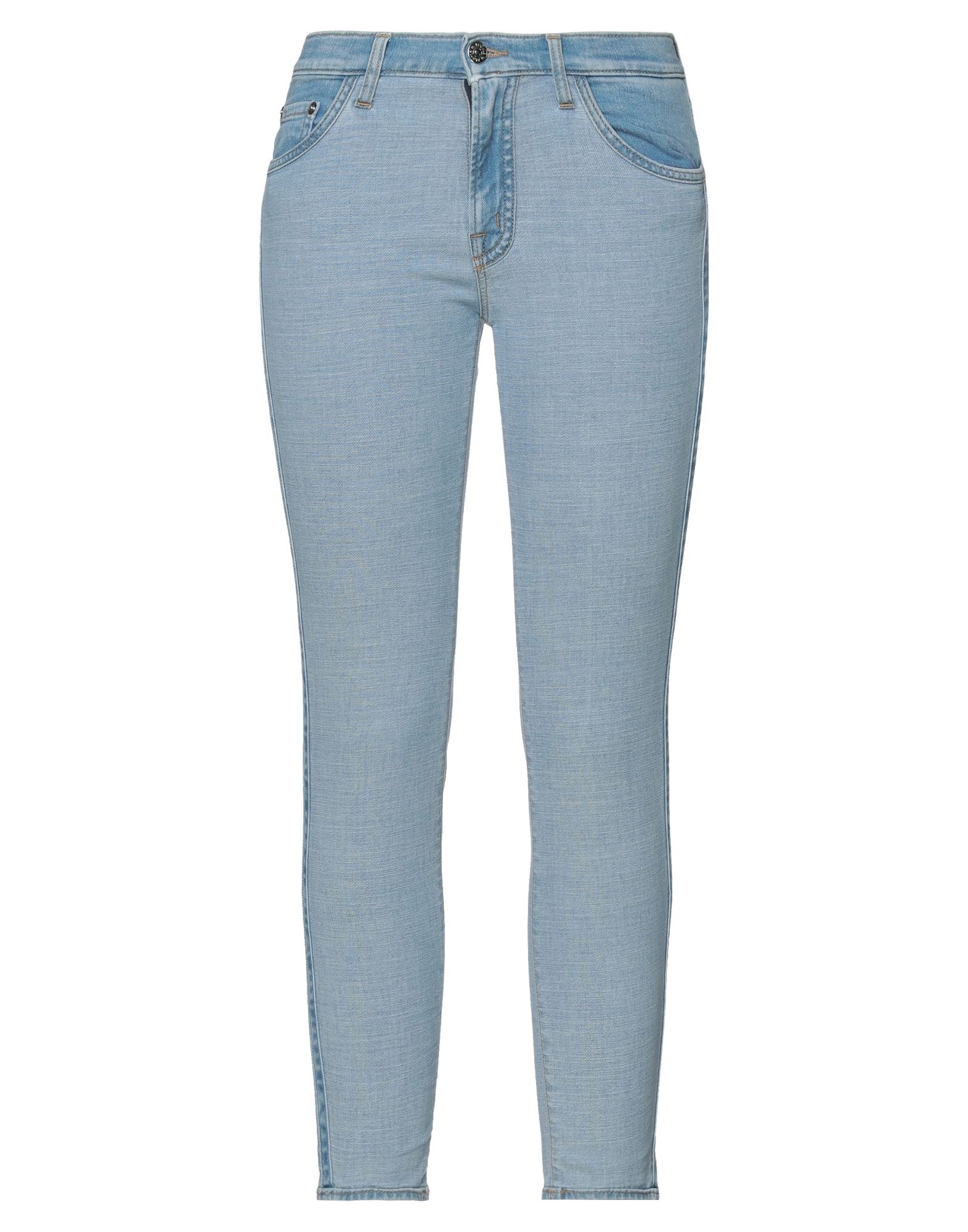 People (+)  Woman Jeans Blue Size 26 Cotton, Elastomultiester, Elastane