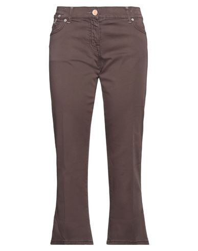 Jacob Cohёn Woman Cropped Pants Brown Size 32 Cotton, Elastane