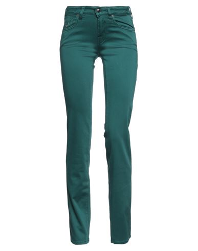 Jacob Cohёn Woman Pants Emerald Green Size 24 Cotton, Viscose, Polyester, Elastane