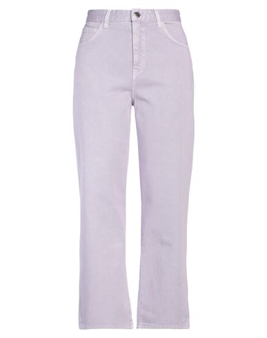 Woman Pants Lilac Size 8 Cotton, Polyester, Elastane