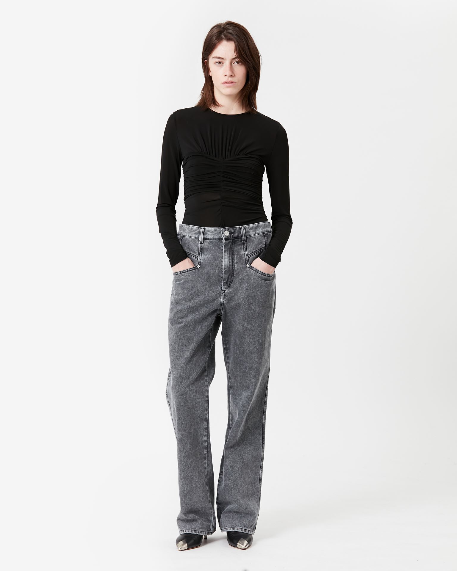 Isabel Marant, Dileskoa Flared Jeans - Women - Grey