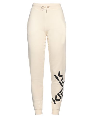 Kenzo Woman Pants Cream Size Xs Cotton, Polyester In White
