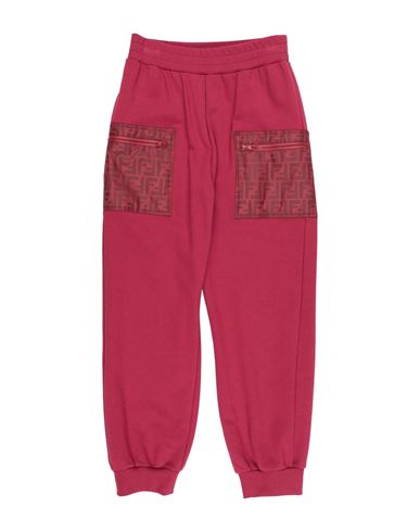 Fendi Babies'  Toddler Boy Pants Burgundy Size 4 Cotton, Polyamide In Red