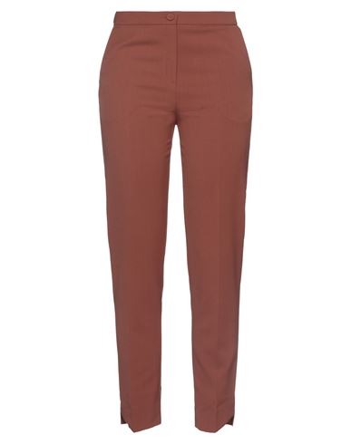 Woman Pants Brown Size 0 Polyester, Wool, Elastane