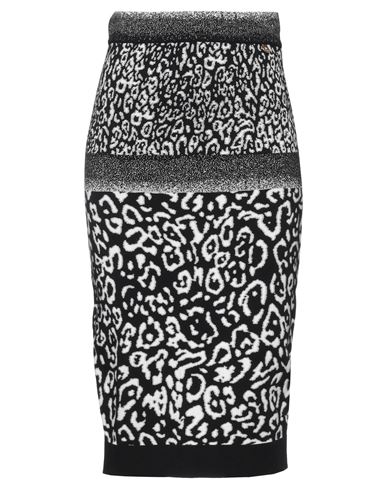 Liu •jo Woman Midi Skirt Black Size S Viscose, Elastane, Metallic Polyester
