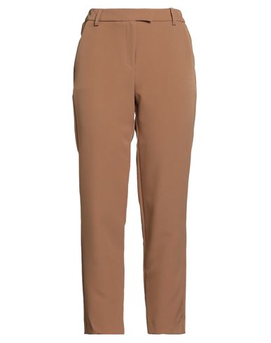 Motel Woman Pants Camel Size M Polyester, Elastane In Brown
