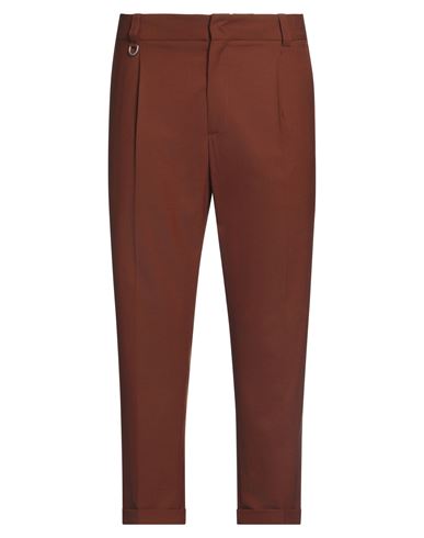 Paolo Pecora Man Pants Brown Size 36 Polyester, Wool, Elastane
