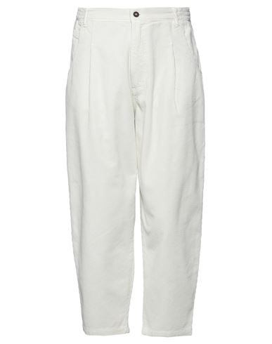 Stilosophy Man Pants Cream Size 28 Cotton In White