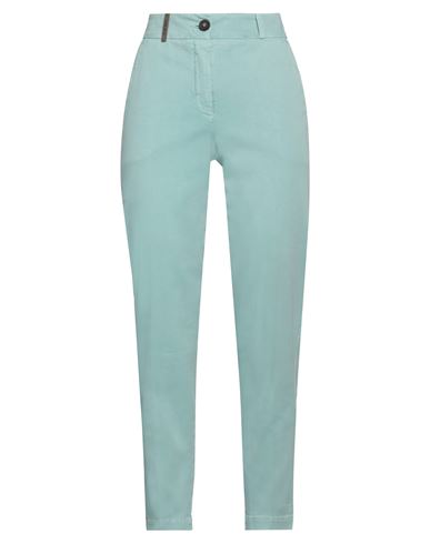 Peserico Woman Pants Turquoise Size 2 Cotton, Elastane In Blue