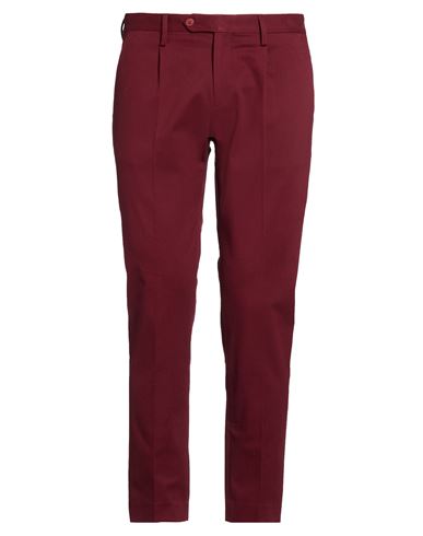 Paul Miranda Man Pants Burgundy Size 34 Cotton, Elastane