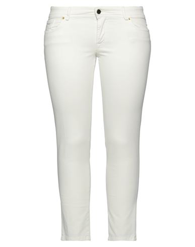 Berwich Woman Pants Cream Size 28 Cotton, Elastane In White