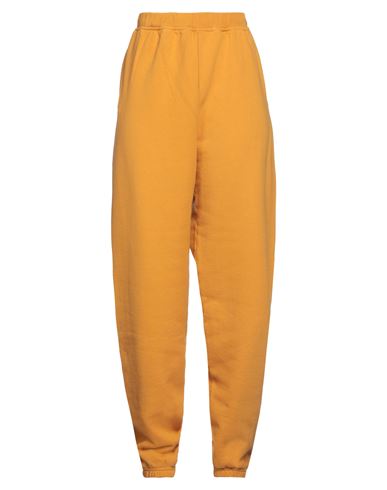 Aries Woman Pants Ocher Size L Cotton In Yellow
