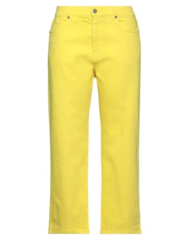 P.a.r.o.s.h P. A.r. O.s. H. Woman Denim Pants Yellow Size M Cotton, Elastane