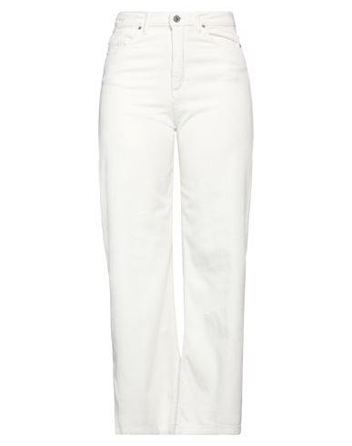 SOUVENIR SOUVENIR WOMAN PANTS WHITE SIZE M COTTON