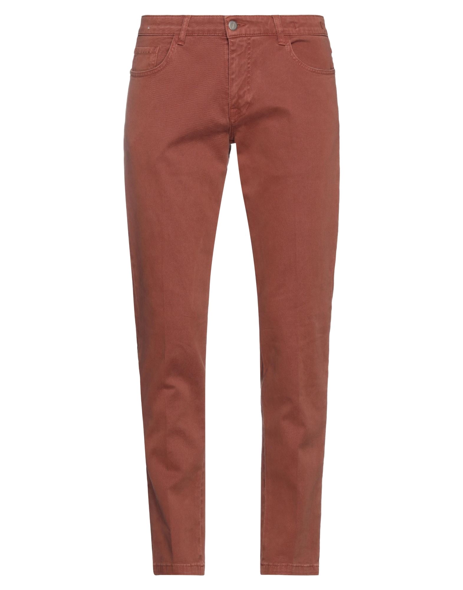 Betwoin Man Pants Rust Size 30 Cotton, Elastane In Red