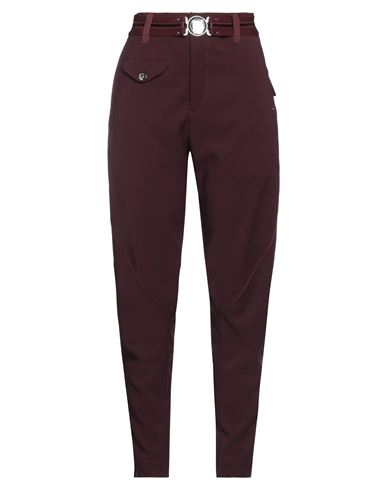 High Woman Pants Burgundy Size 2 Polyester, Elastane In Red