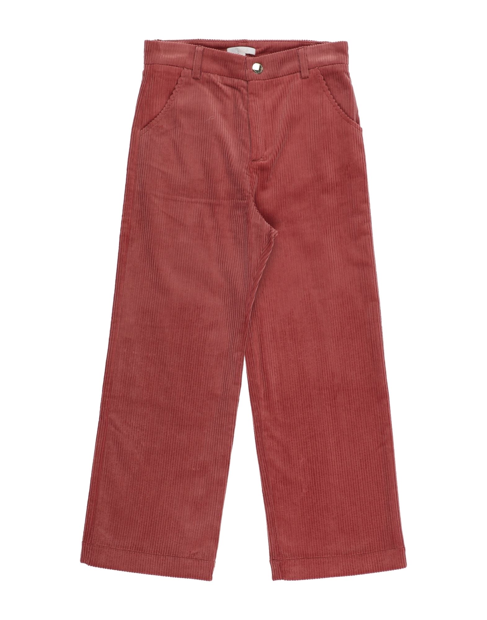 Chloé Organic Cotton Corduroy Pants In Pink
