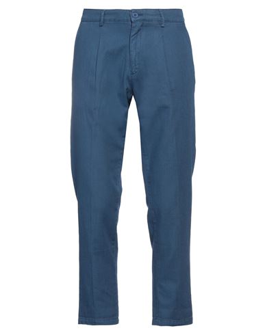 Hermitage Man Pants Slate Blue Size 36 Cotton, Linen, Elastane