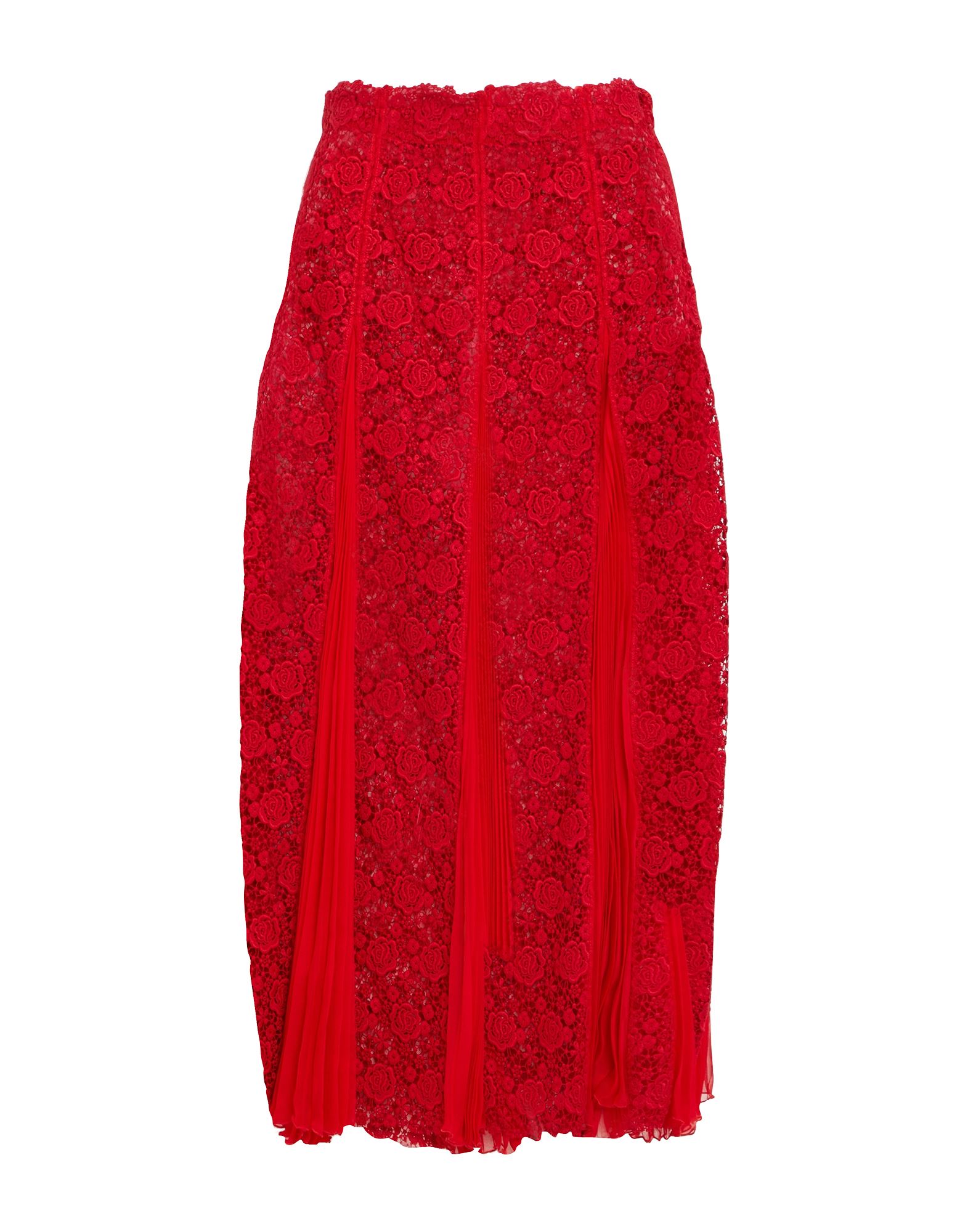 Valentino Midi Skirts In Red