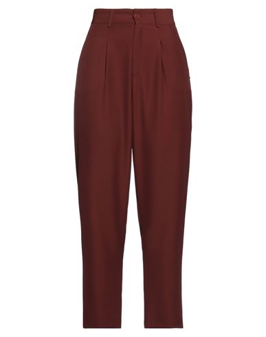 Ottod'ame Woman Pants Cocoa Size 8 Polyester, Elastane In Brown