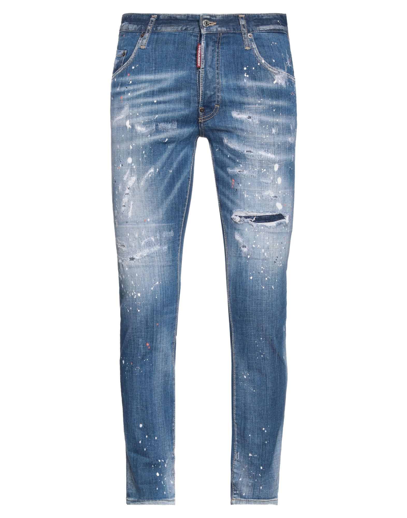 Dsquared2 Dsquared Men Slim Jeans With A Lived-in Effect In Blue