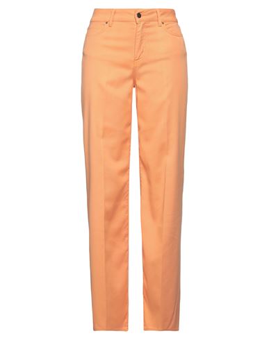 Cigala's Woman Pants Orange Size 28 Tencel, Cotton, Elastane