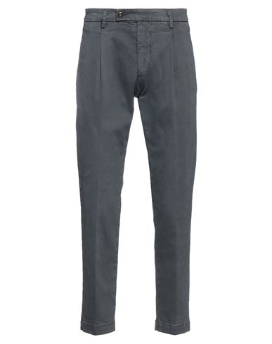 Gabardine Man Pants Steel Grey Size 31 Cotton, Elastane