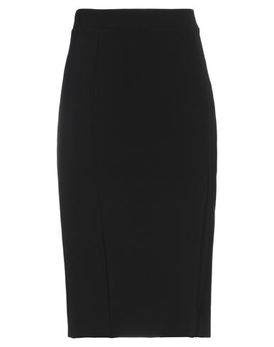 Moschino Woman Midi Skirt Black Size 12 Polyester, Polyurethane