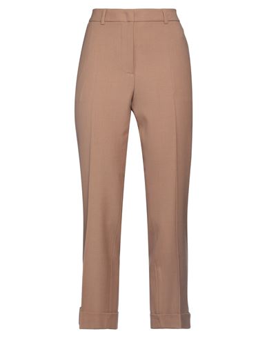 SEVENTY SERGIO TEGON SEVENTY VENEZIA WOMAN PANTS CAMEL SIZE 10 POLYESTER, VIRGIN WOOL, ELASTANE
