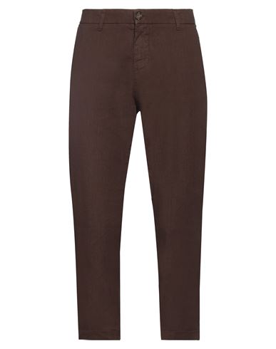 Imperial Man Pants Dark Brown Size 34 Linen, Cotton, Elastane