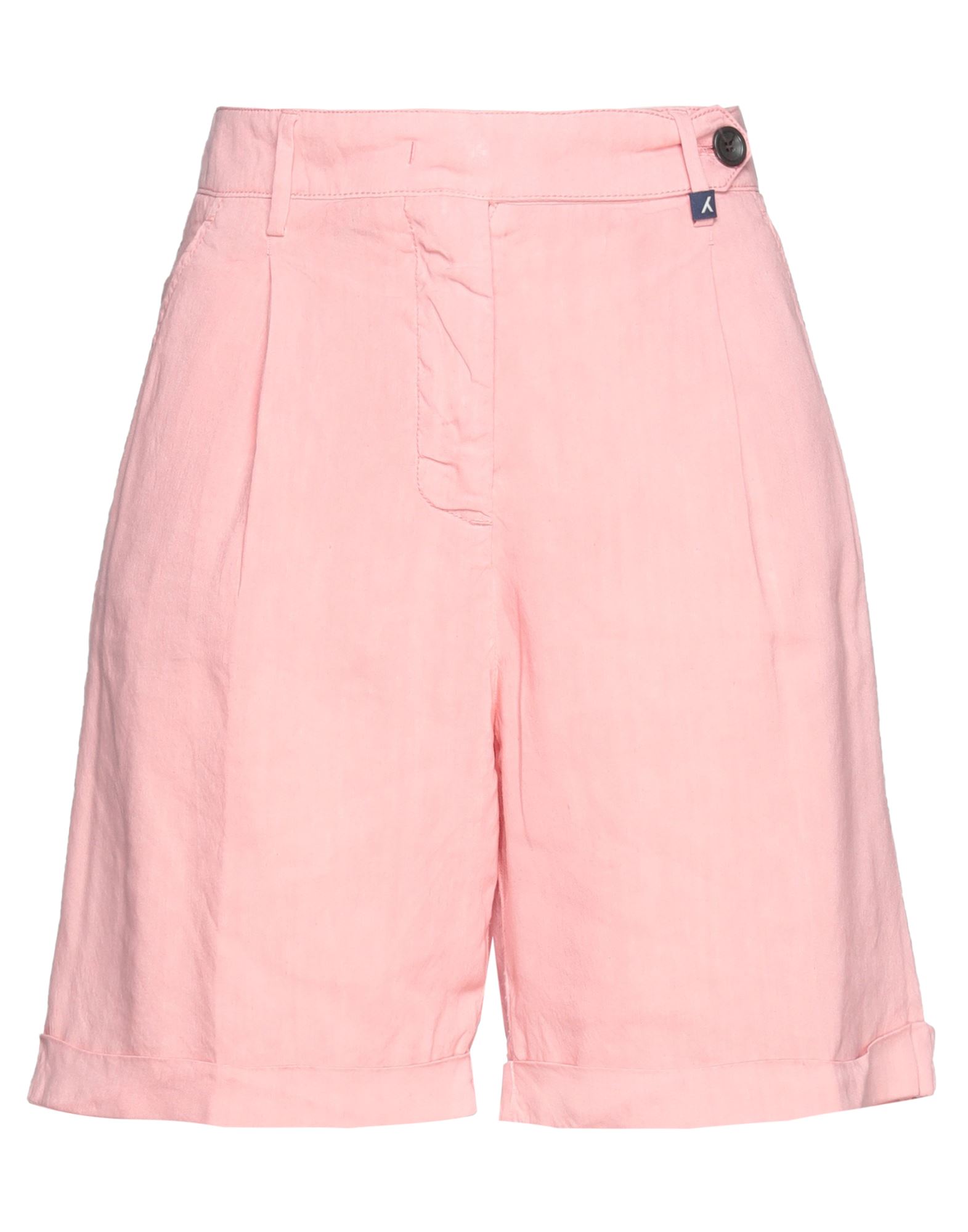 Myths Woman Shorts & Bermuda Shorts Pink Size 6 Linen, Cotton, Elastane