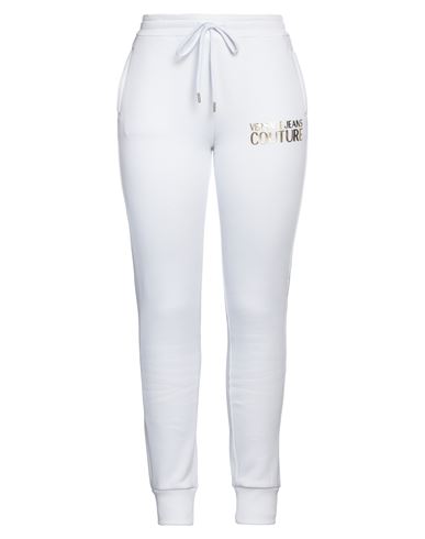 Versace Jeans Couture Woman Pants White Size Xl Cotton, Elastane