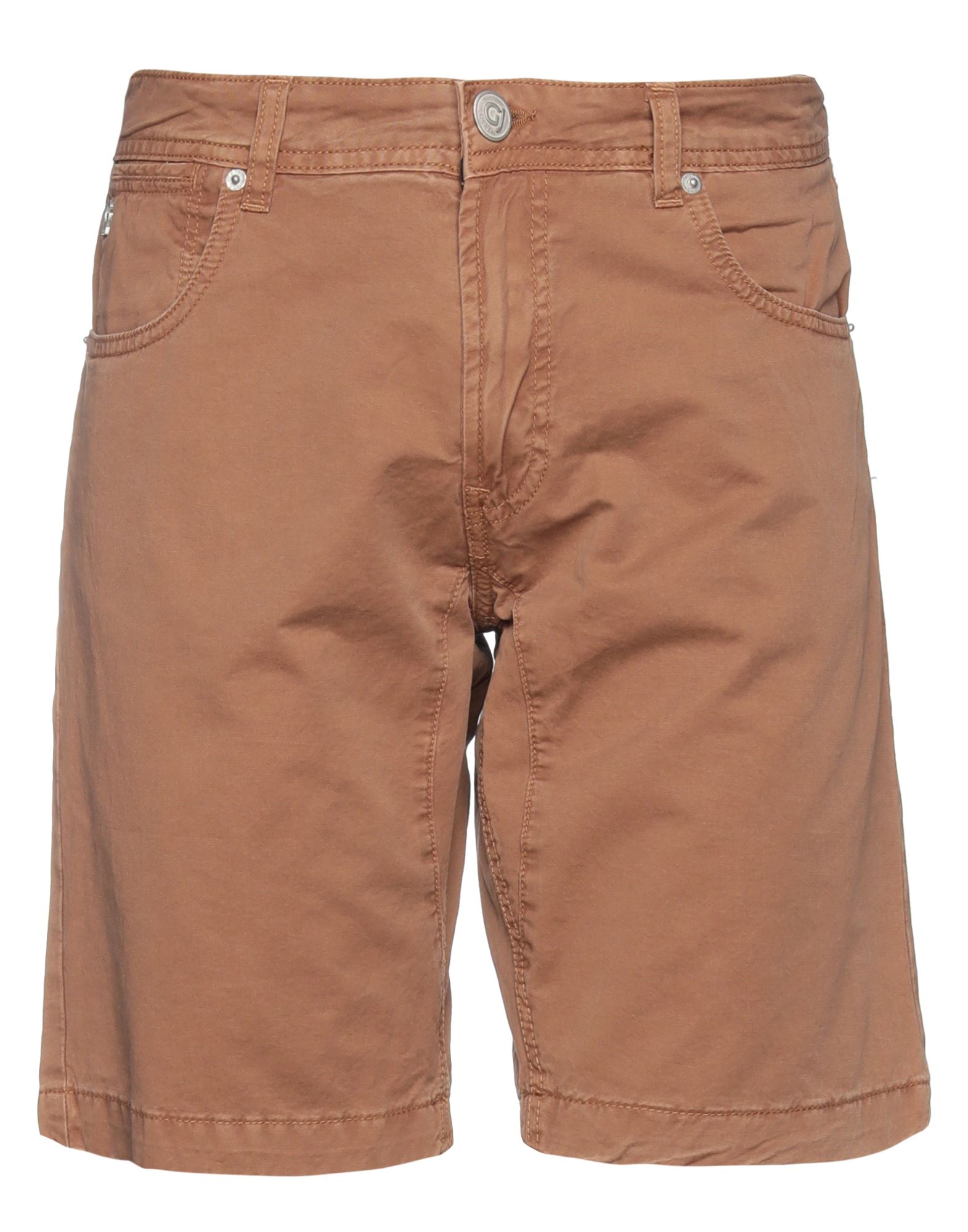 Gaudì Man Shorts & Bermuda Shorts Camel Size 32 Cotton In Beige