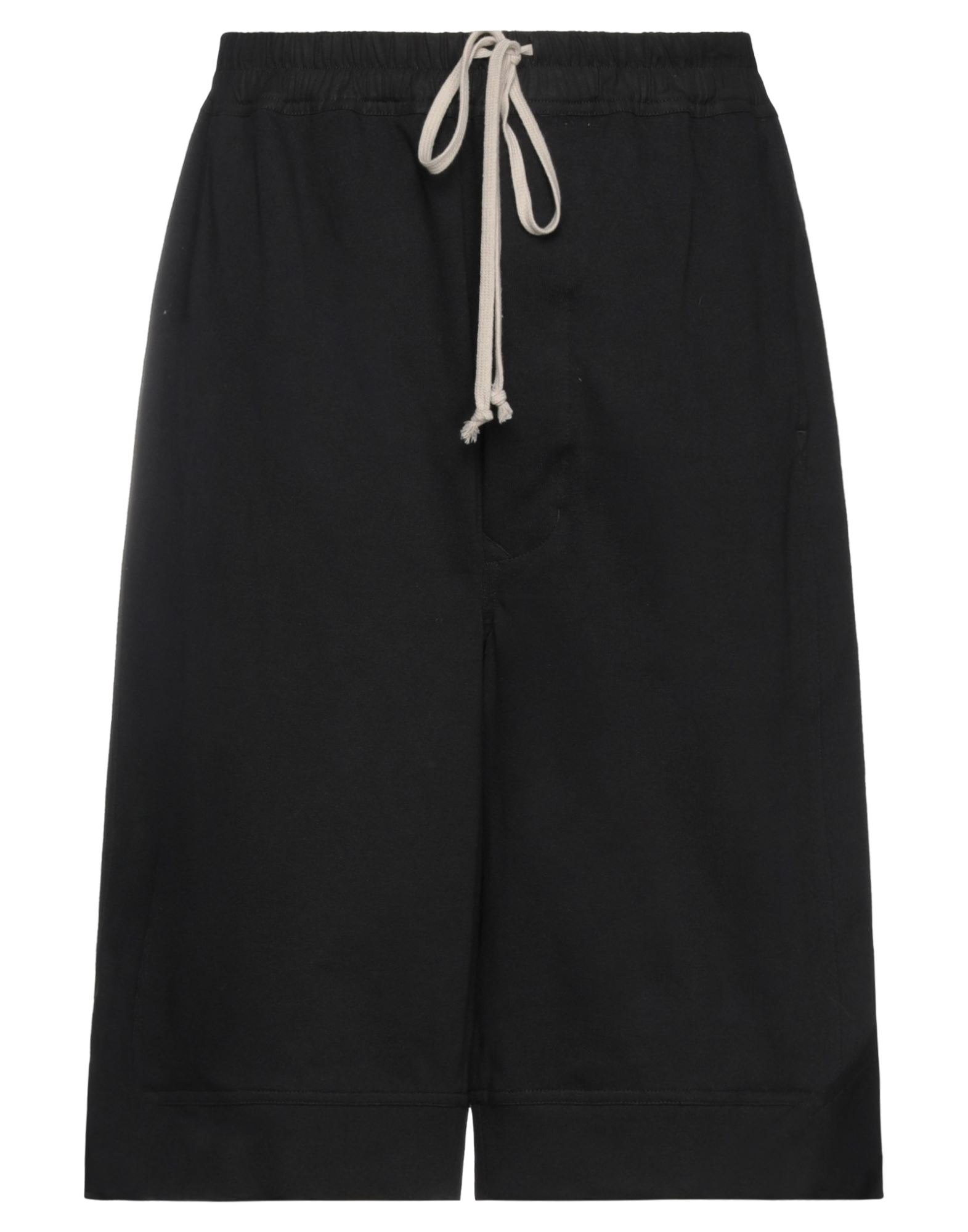 Rick Owens Black Porterville Blistered Leather Shorts In Black