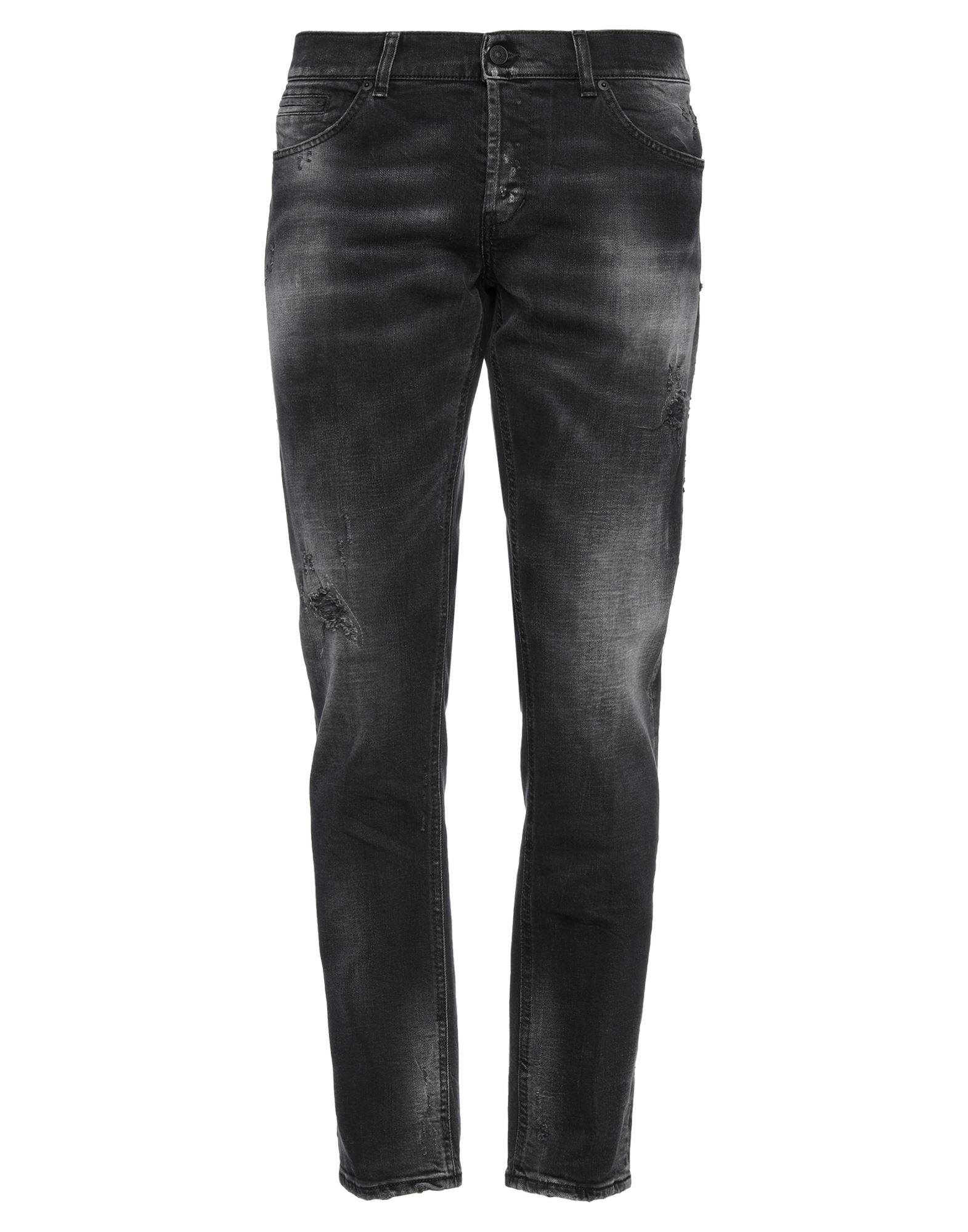 Shop Dondup Man Jeans Black Size 30 Organic Cotton, Recycled Elastane