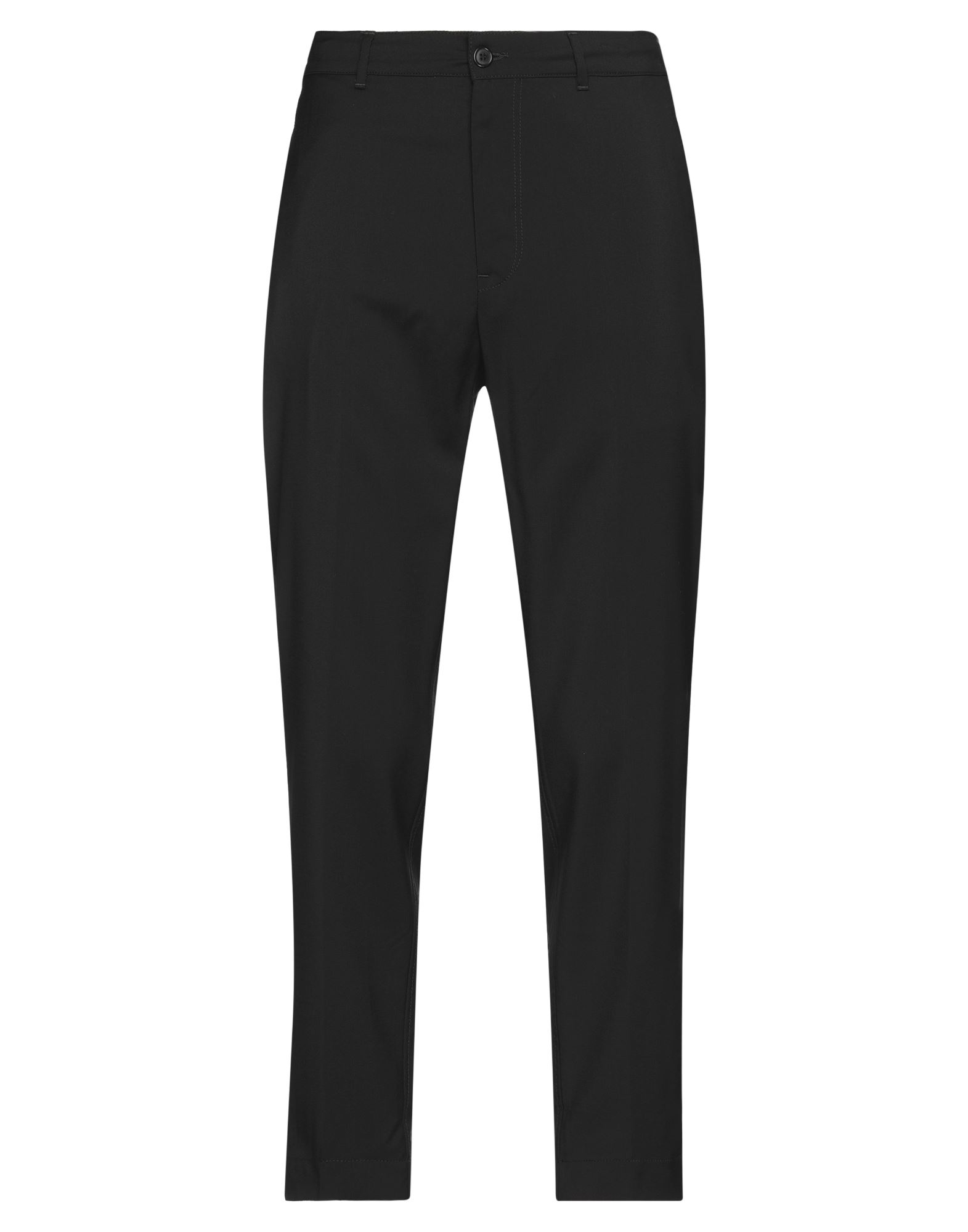 Mauro Grifoni Sim Fit Pant Black Cotton Slim Fit Drawstring Pant In Black