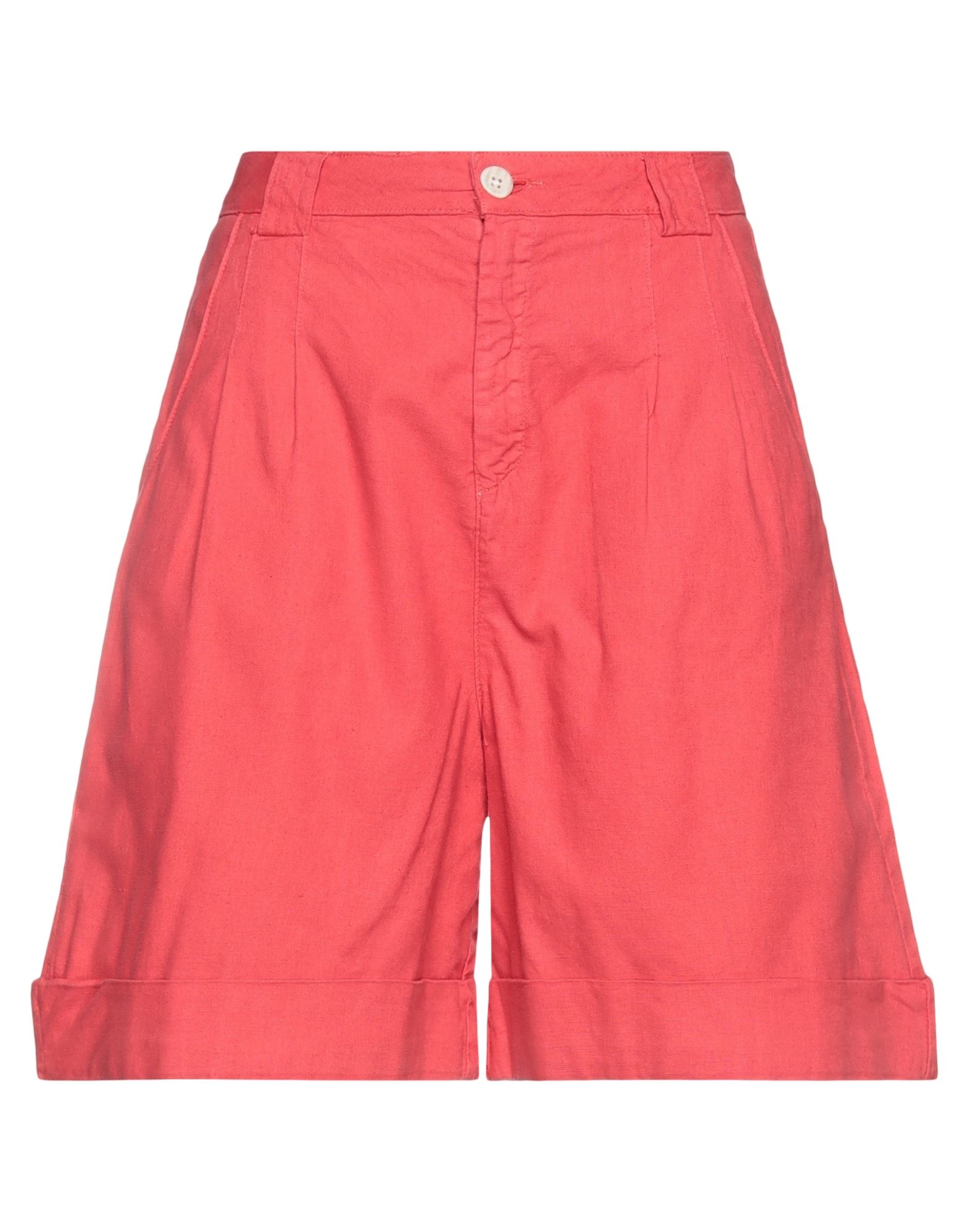 Yes Zee By Essenza Woman Shorts & Bermuda Shorts Coral Size 6 Wool, Cotton In Red
