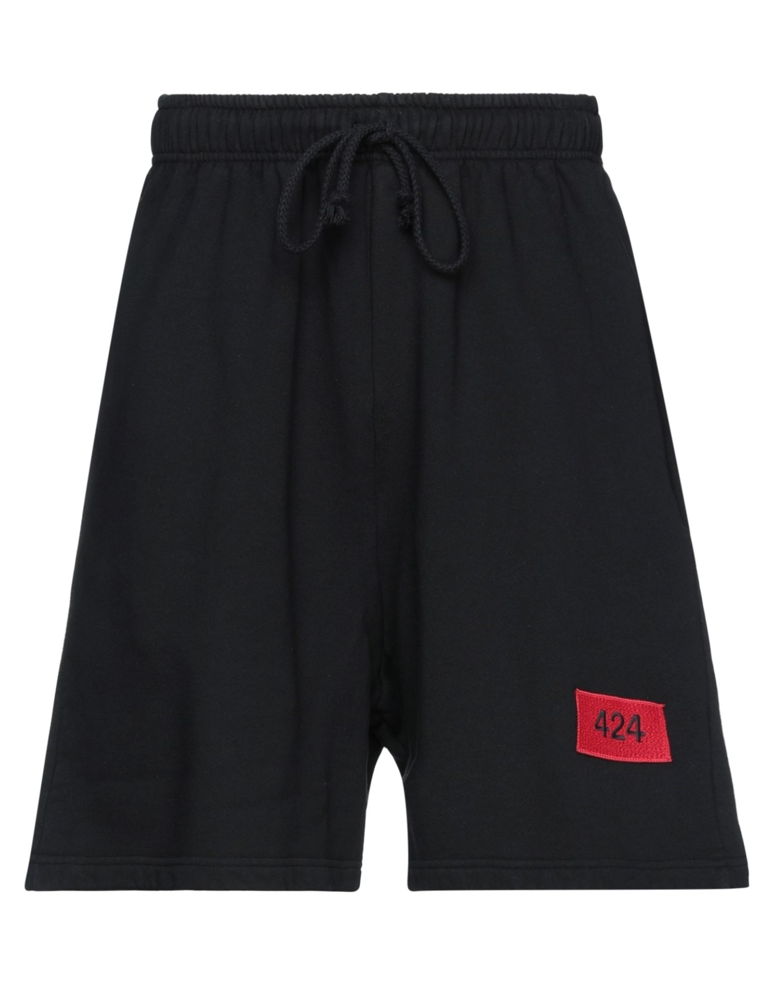 424 Fourtwofour Man Shorts & Bermuda Shorts Black Size Xl Cotton